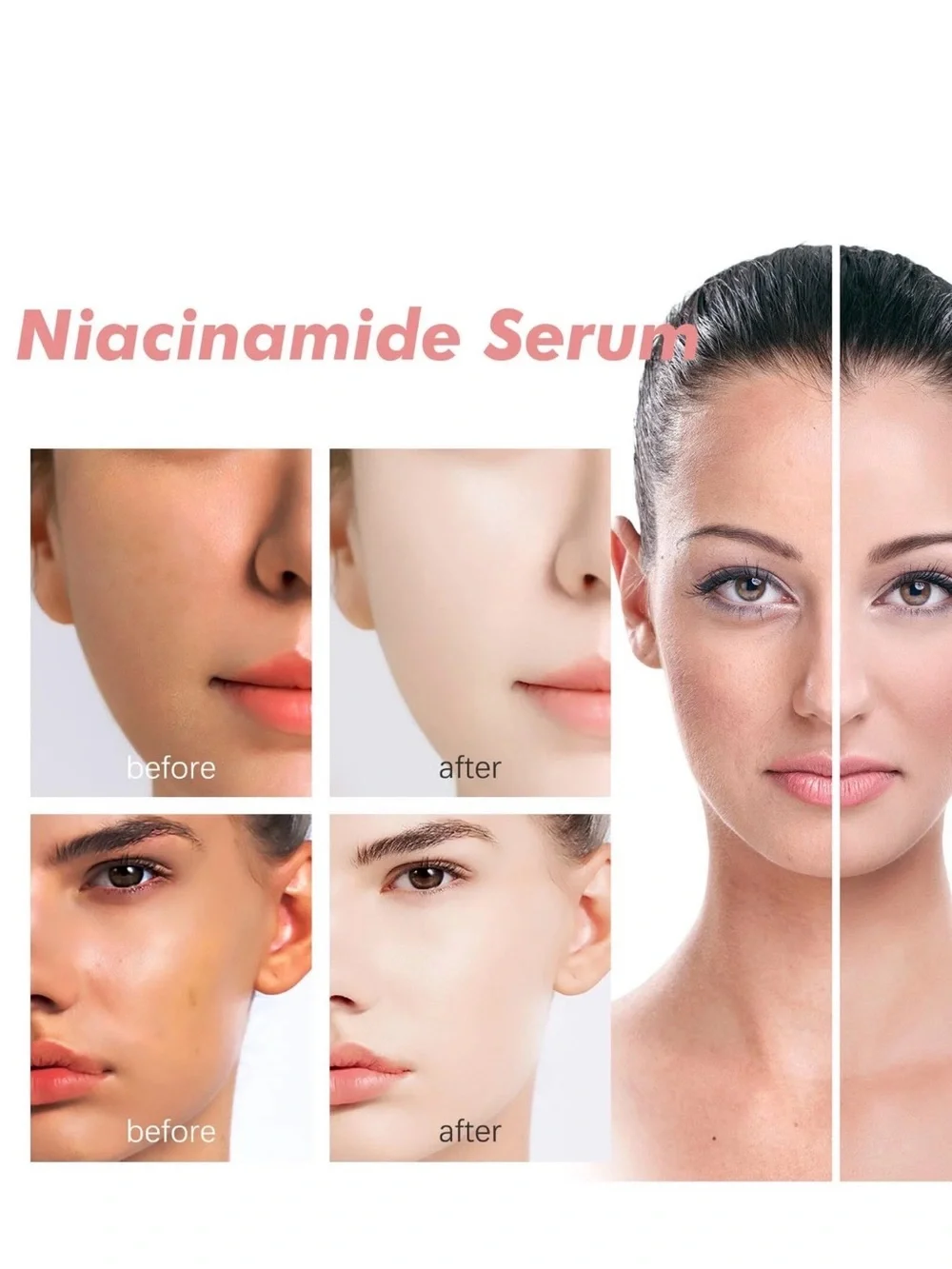 2Pcs Peach 70 Niacin Serum - Pink Hydrating Face Serum
